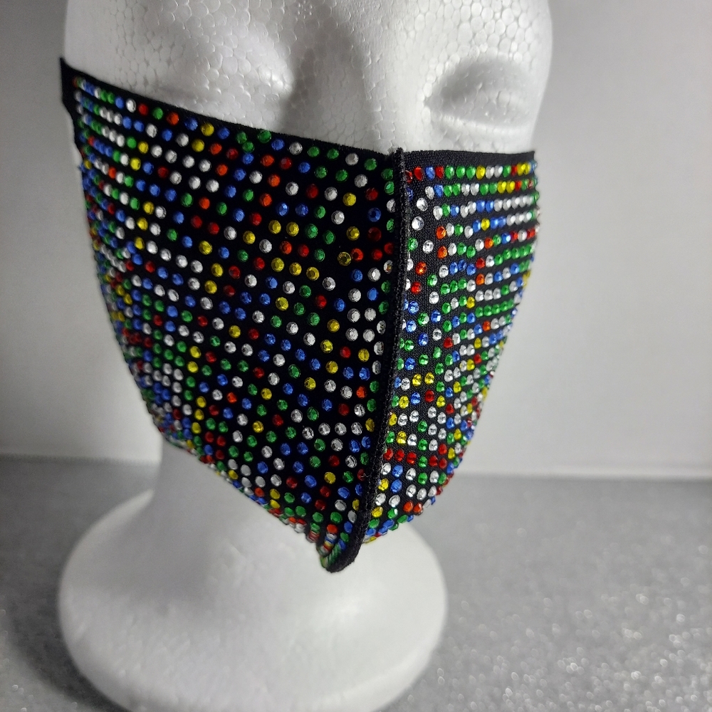 Rhinestones bling Face Mask Multi Color